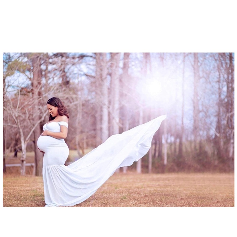 Off Shoulder Chiffon Gown